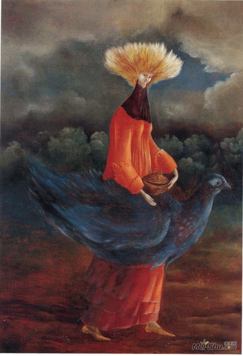 利奥诺拉·卡林顿(Leonora Carrington)高清作品《帕特里奇女士的肖像》