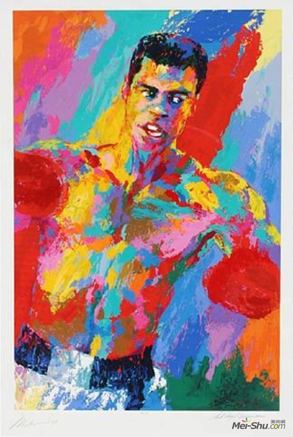 勒罗伊·内曼(LeRoy Neiman)高清作品《穆罕默德·阿里：世纪的运动员》