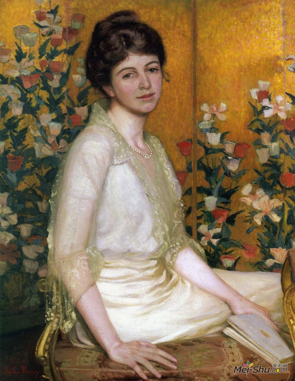 利亚·卡伯特·佩里(Lilla Cabot Perry)高清作品《罂粟屏幕》