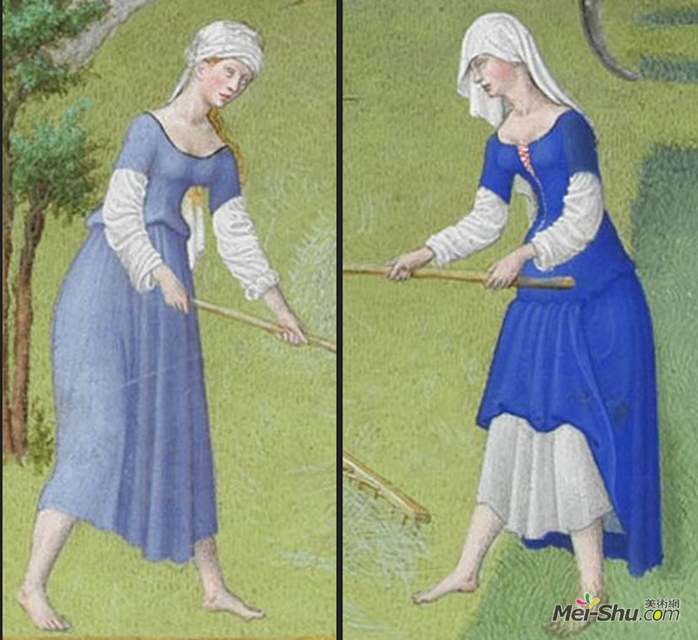 林堡兄弟(Limbourg brothers)高清作品《菊花干草生产》