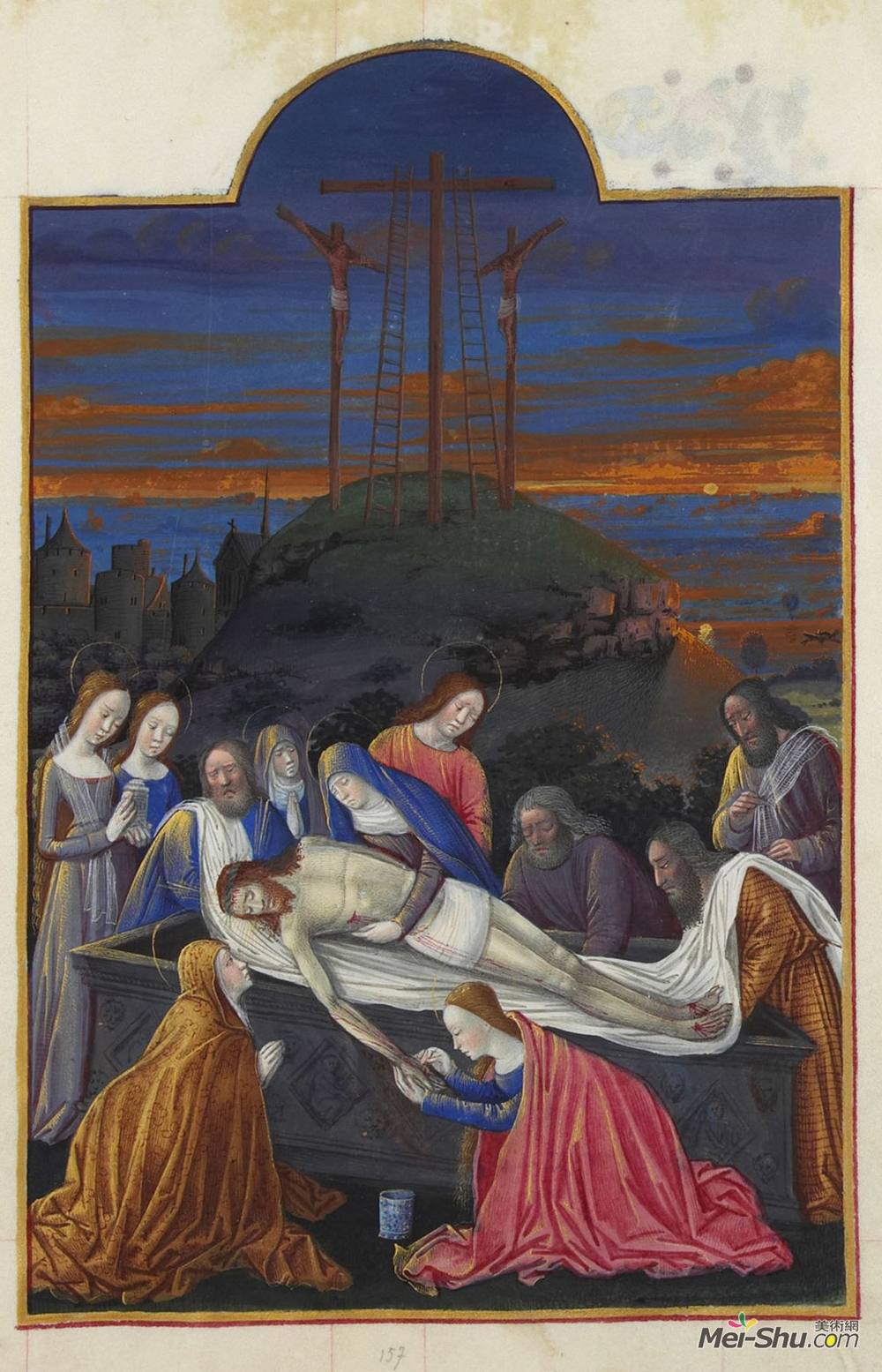 林堡兄弟(Limbourg brothers)高清作品《埋葬》