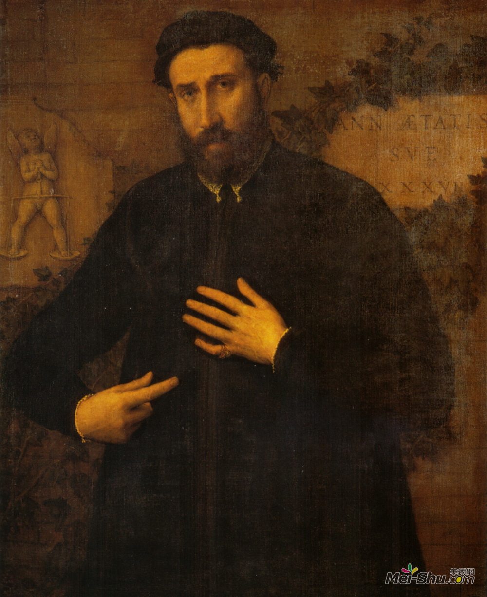 洛伦佐·洛图(Lorenzo Lotto)高清作品《一个37岁男子的肖像》