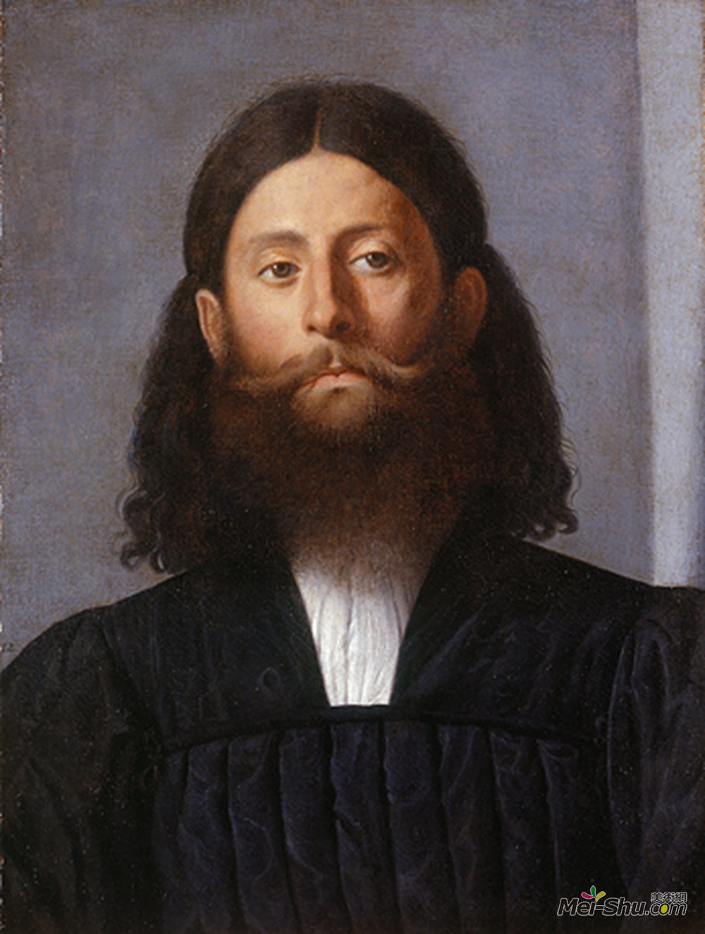 洛伦佐·洛图(Lorenzo Lotto)高清作品《Portrait of a bearded man (Giorgione Barbarelli)》