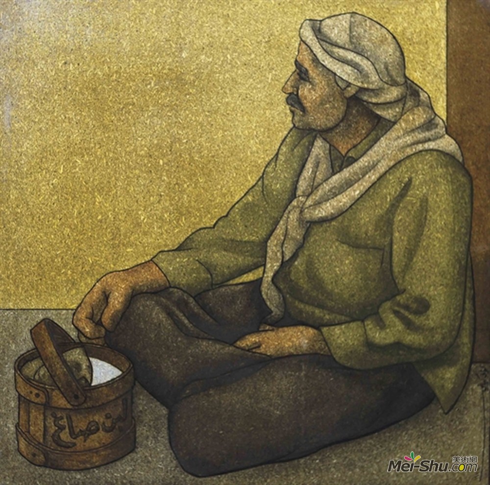 卢伊凯亚利(Louay Kayyali)高清作品《坐着的老人》