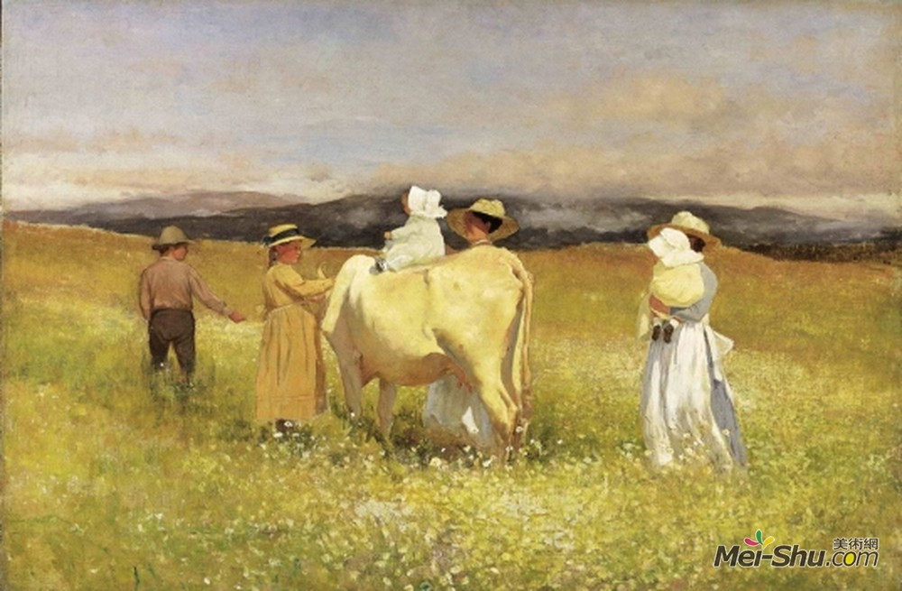 蒂凡尼(Louis Comfort Tiffany)高清作品《我的家人在索姆斯维尔》