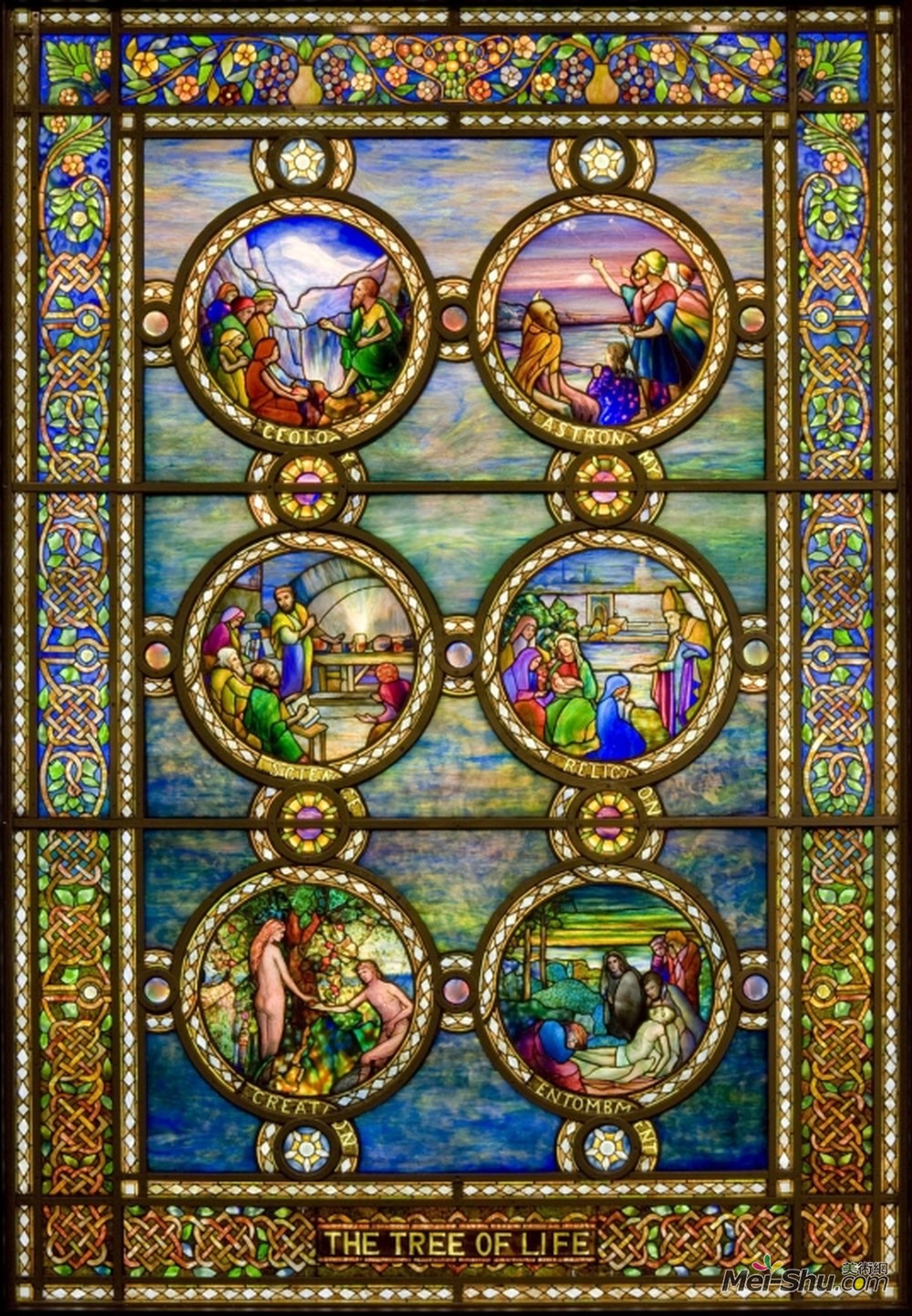 蒂凡尼(Louis Comfort Tiffany)高清作品《生命之窗树》