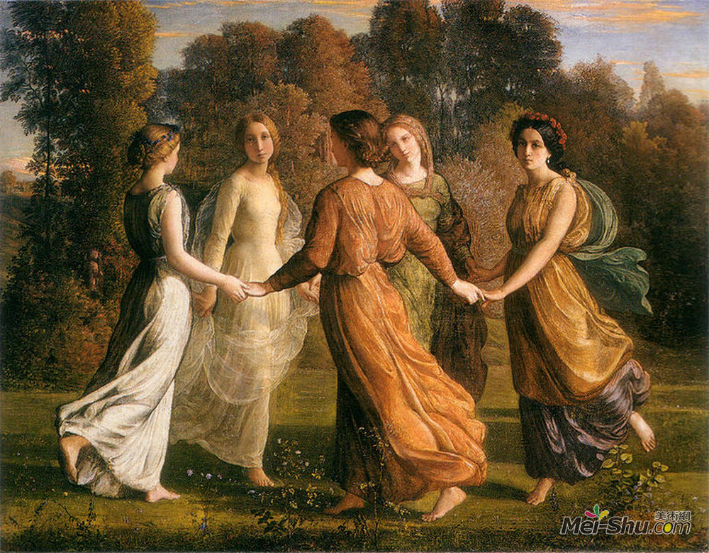 路易·让莫(Louis Janmot)高清作品《坡和ampème L & amp?me 13：日光射线》