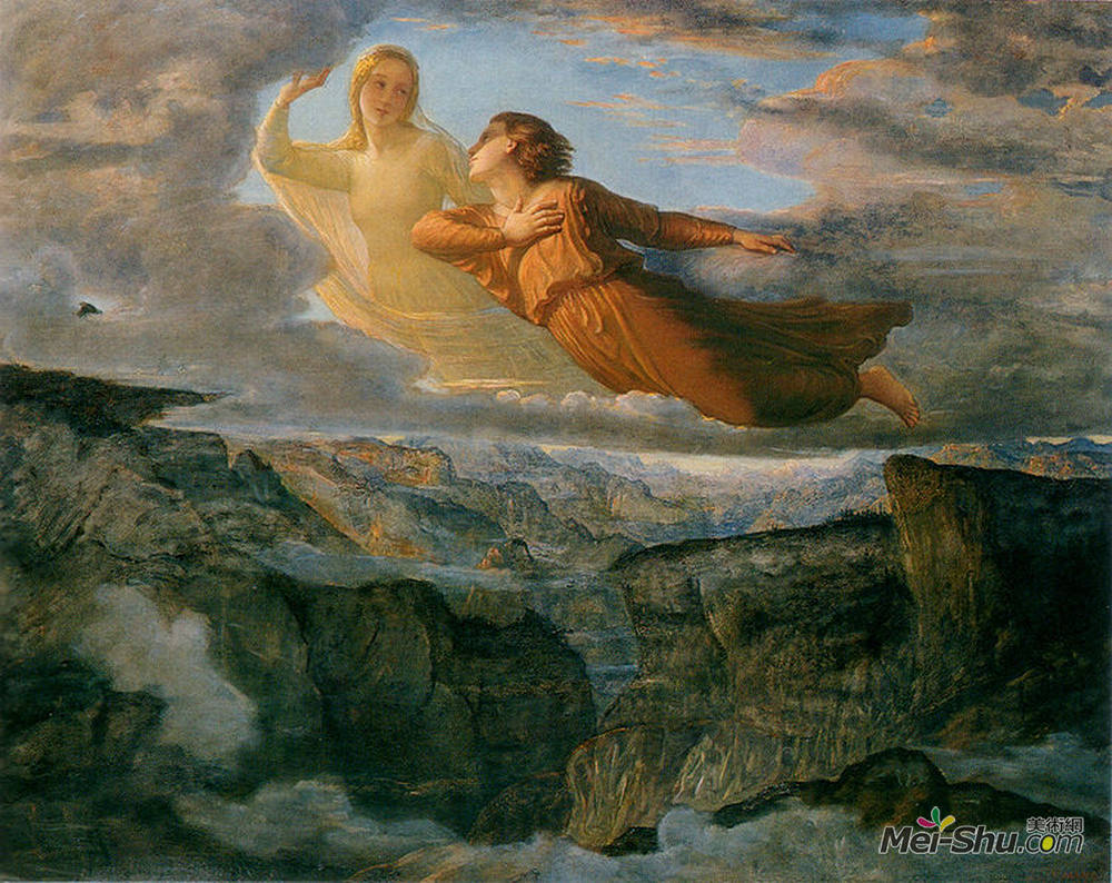 路易·让莫(Louis Janmot)高清作品《坡和ampème L & amp?me 17：ID和ampéa》