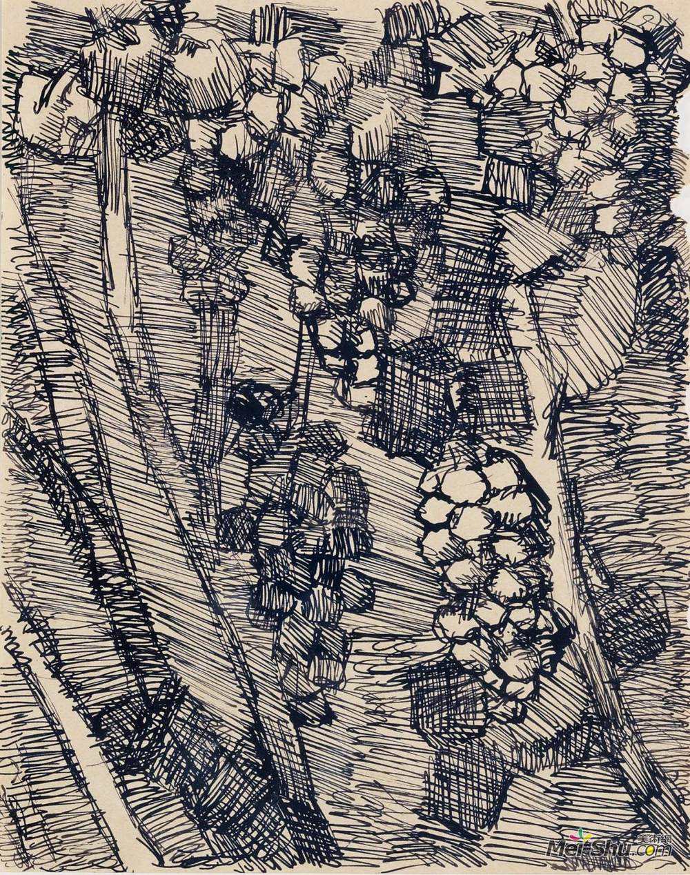 刘易斯·索特(Louis Soutter)高清作品《葡萄干》