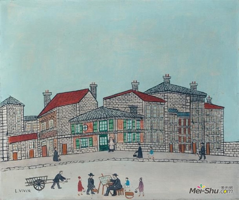 刘易斯·维凡(Louis Vivin)高清作品《画家和蒙马特》