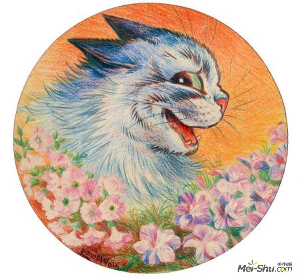 刘易斯·韦恩(Louis Wain)高清作品《献给你的花》