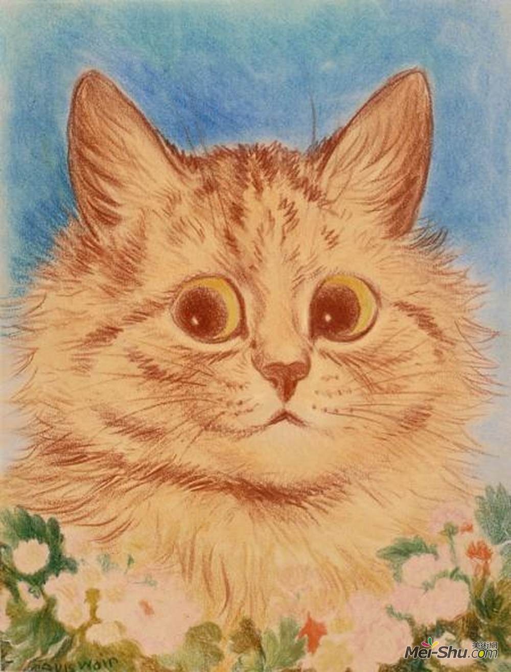 刘易斯·韦恩(Louis Wain)高清作品《姜花猫》