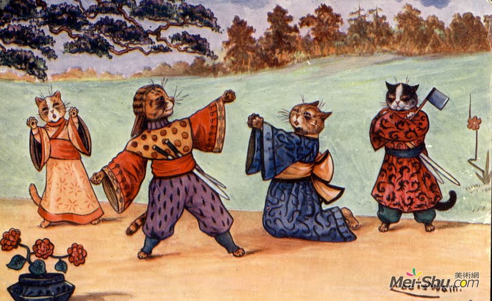 刘易斯·韦恩(Louis Wain)高清作品《图兰朵》