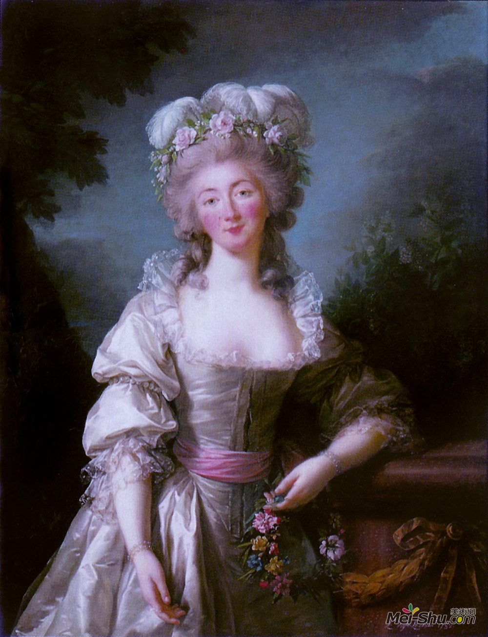 伊丽莎白·维杰·勒布伦(Louise Elisabeth Vigee Le Brun)高清作品《杜巴里夫人的画像》