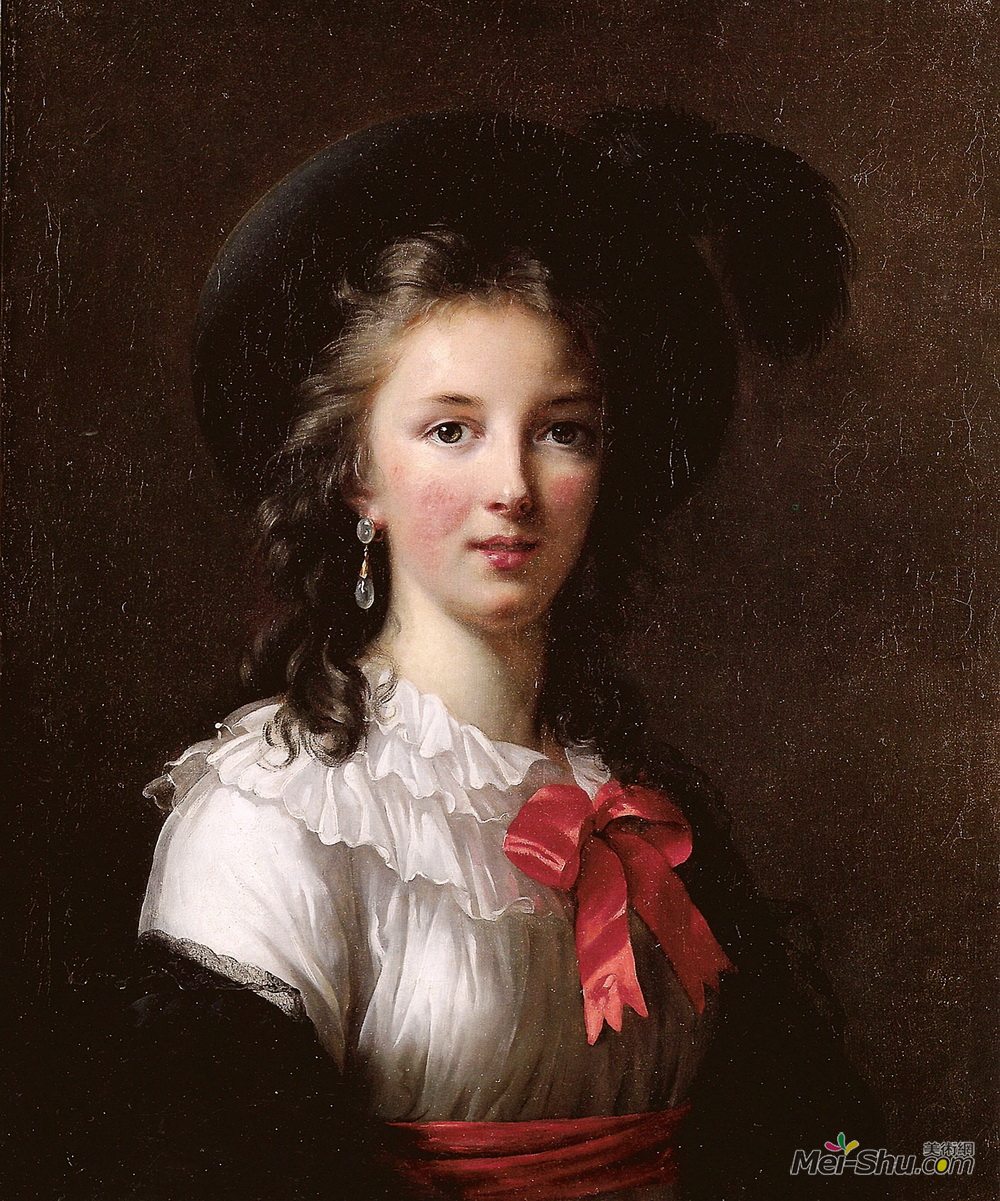 伊丽莎白·维杰·勒布伦(Louise Elisabeth Vigee Le Brun)高清作品《自画像》