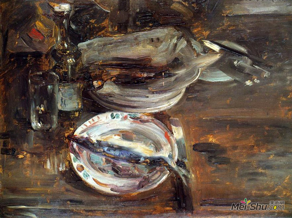 洛维斯·科林斯(Lovis Corinth)高清作品《猫的早餐》