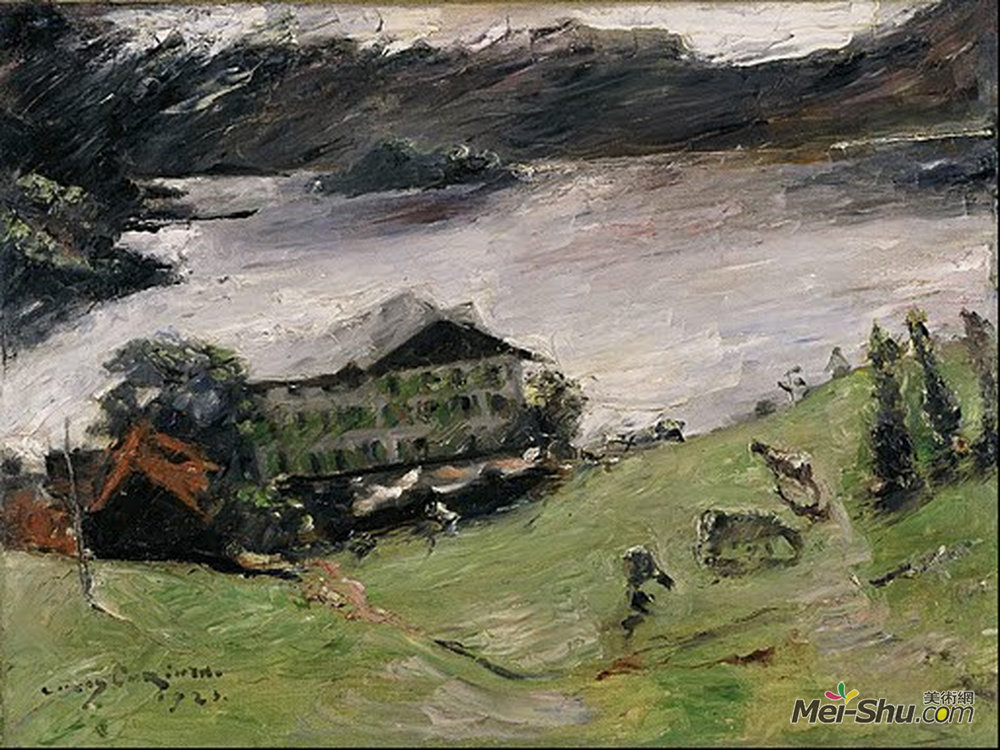 洛维斯·科林斯(Lovis Corinth)高清作品《Landscape at the Walchensee》