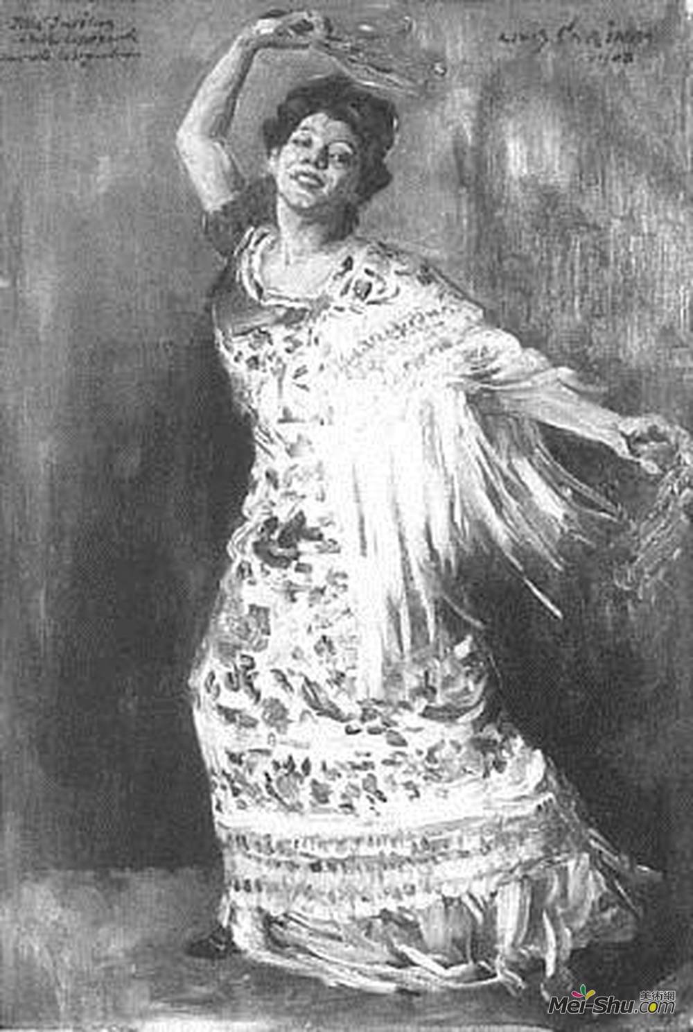 洛维斯·科林斯(Lovis Corinth)高清作品《Tilla Durieux as a Spanish Dancer》