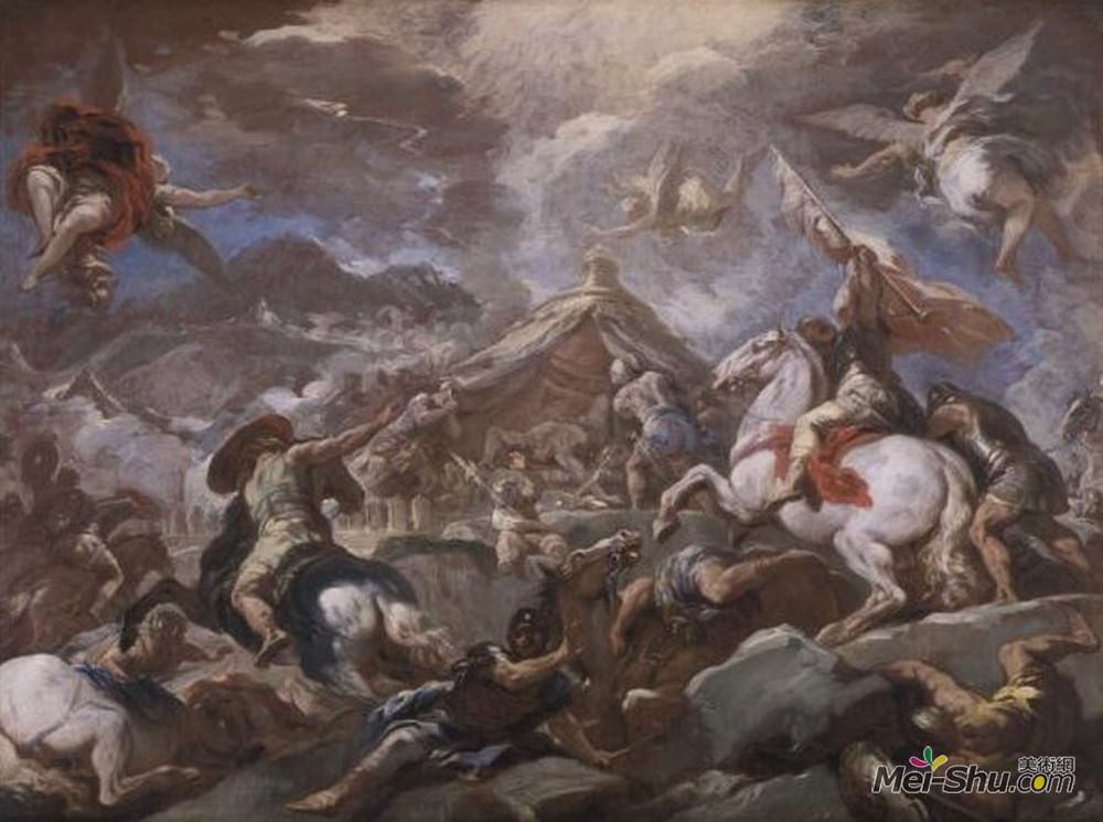 卢卡·吉奥达诺(Luca Giordano)高清作品《霍尔菲涅体的发现》