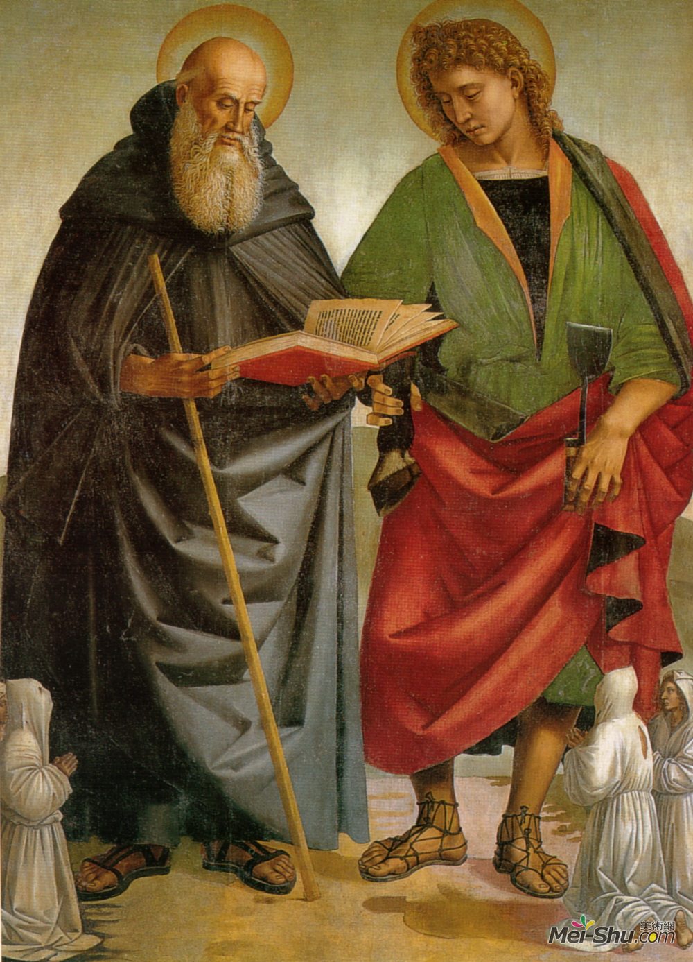 路加·西诺雷利(Luca Signorelli)高清作品《Saints Eligius and Antonio》