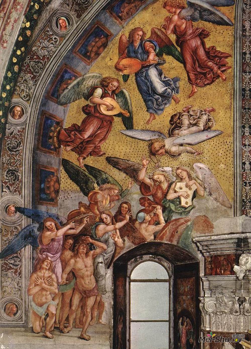 路加·西诺雷利(Luca Signorelli)高清作品《The Last Judgment (The left part of the composition - The Bl》