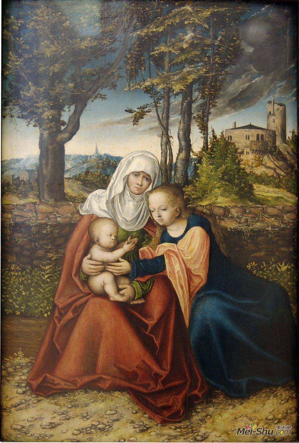 lucas cranach the elder大·卢卡斯·克拉纳赫油画6958《圣母子与圣