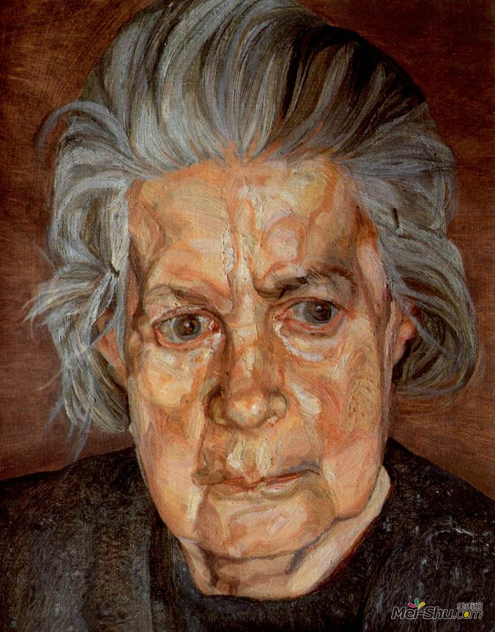 卢西安·弗洛伊德(Lucian Freud)高清作品《The Painter's Mother II》