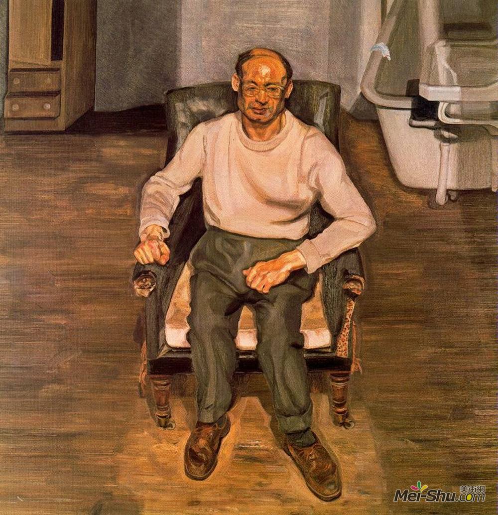 卢西安·弗洛伊德(Lucian Freud)高清作品《帕丁顿内饰，哈里钻石》