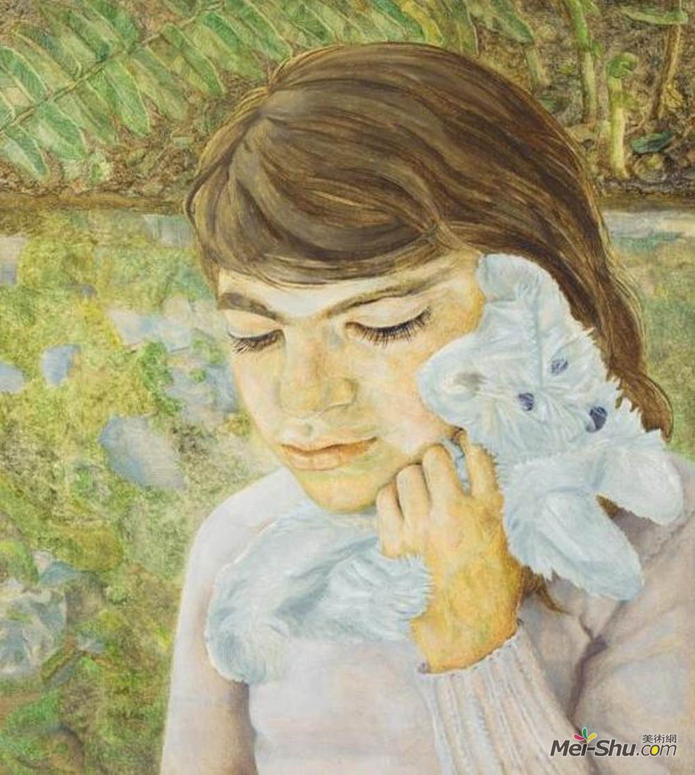 卢西安·弗洛伊德(Lucian Freud)高清作品《带玩具狗的孩子》