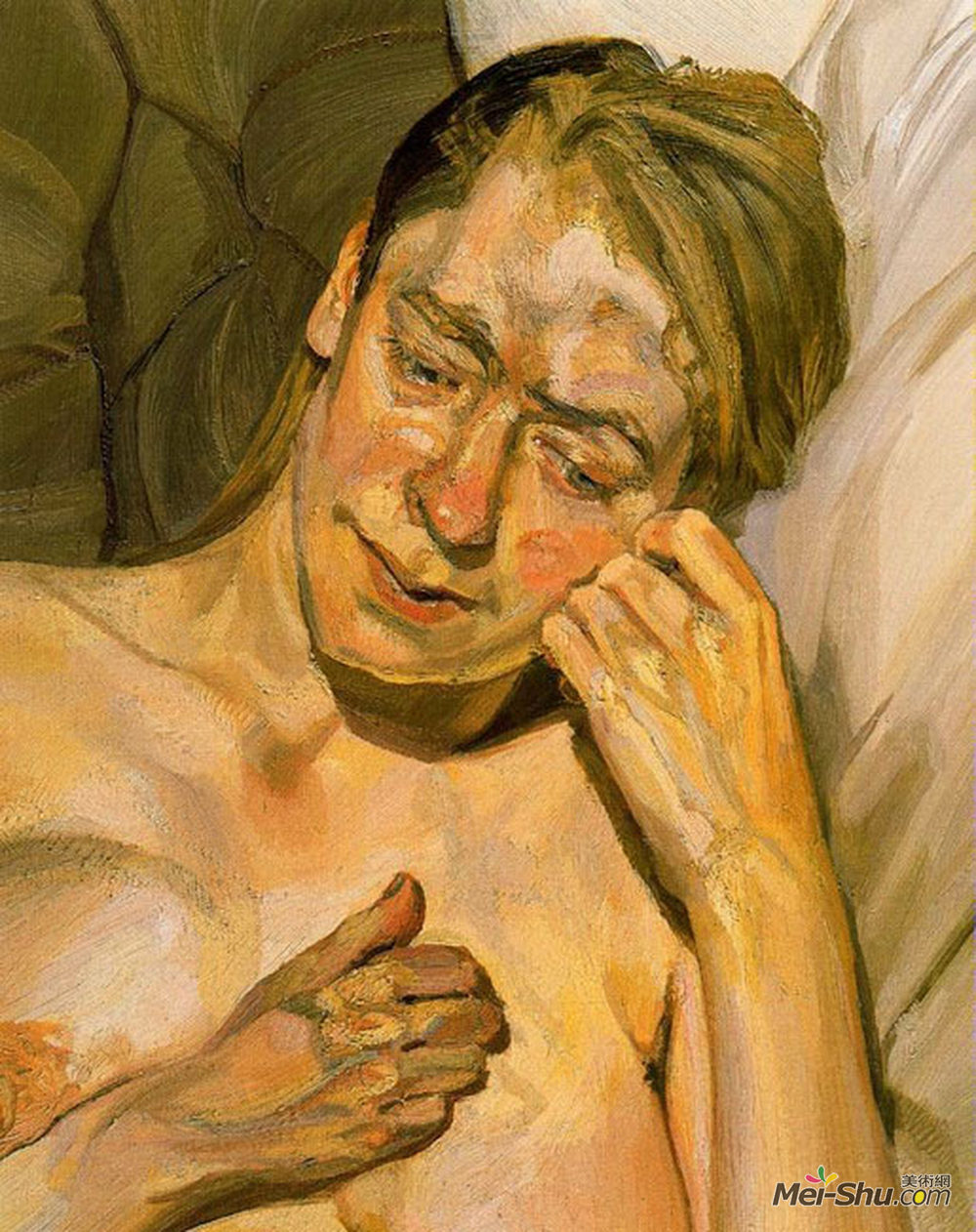 卢西安·弗洛伊德(Lucian Freud)高清作品《头发秀丽的女孩》