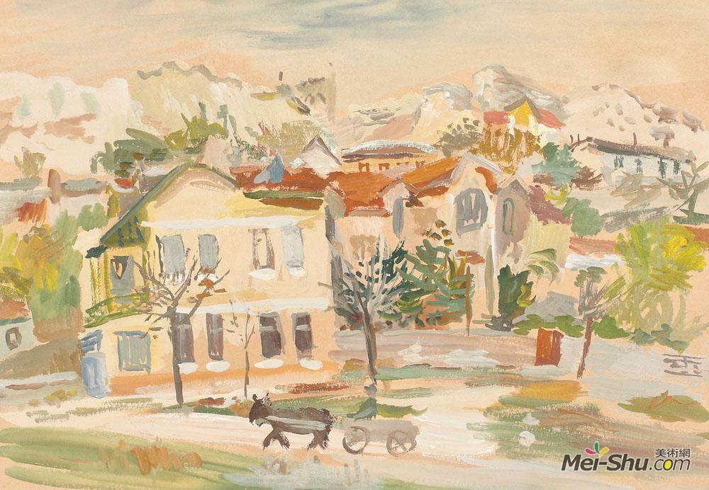 卢西恩·格里戈雷斯库(Lucian Grigorescu)高清作品《Bachik Houses and Hills》