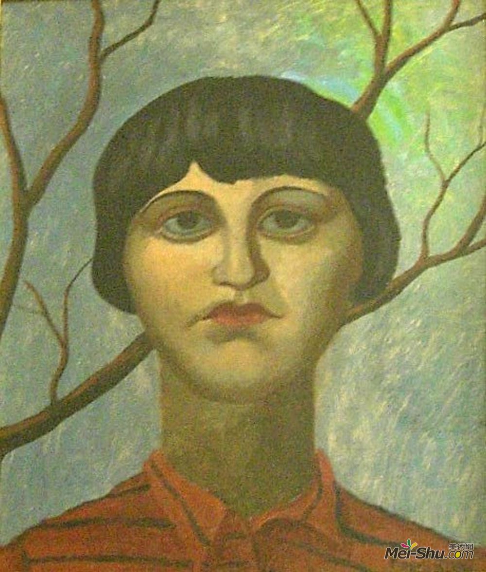 路易吉·鲁索洛(Luigi Russolo)高清作品《Ritratto di Lina Zaquini》