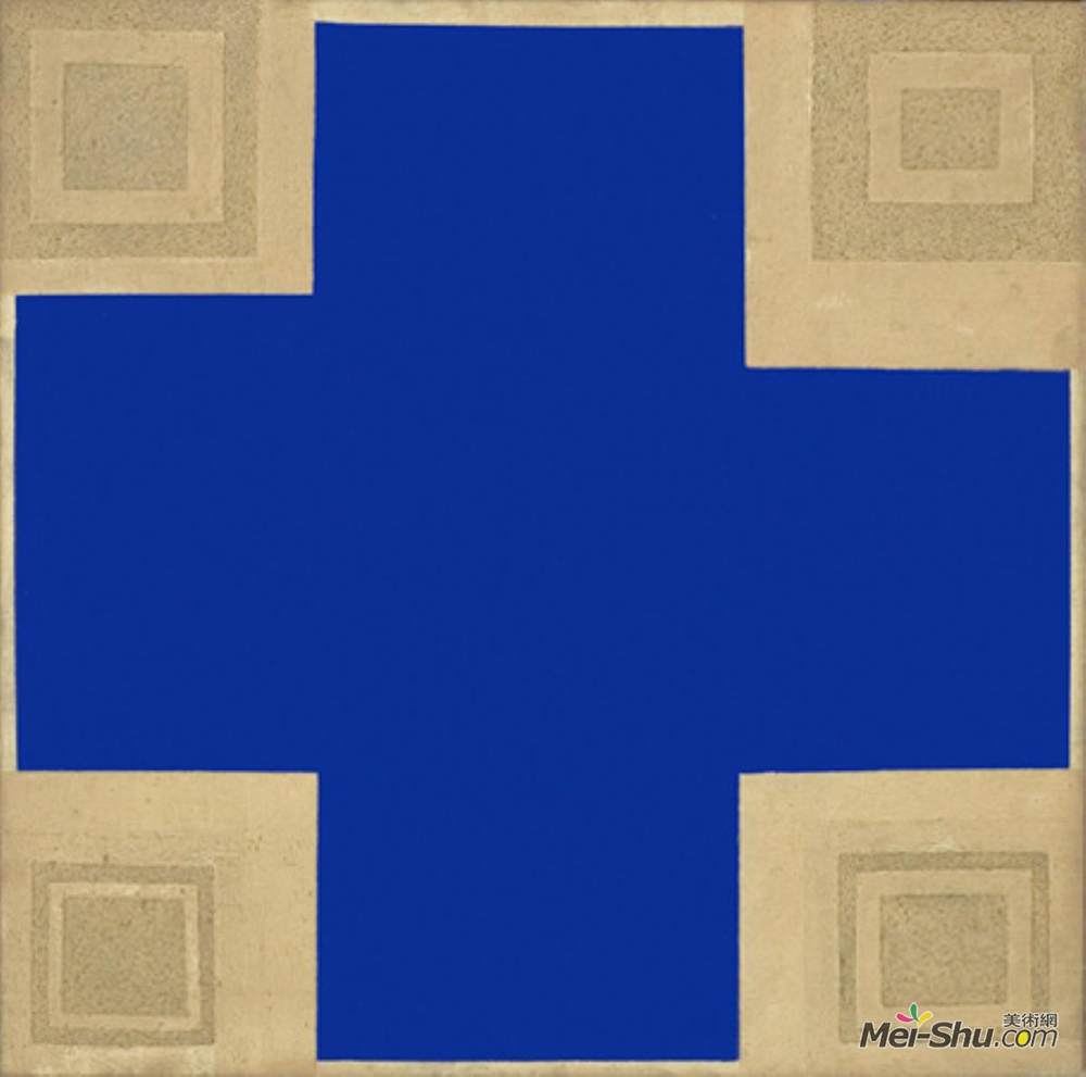 利贾·帕普(Lygia Pape)高清作品《绘画——金与蓝（塞尔特＆卡里奥卡）》