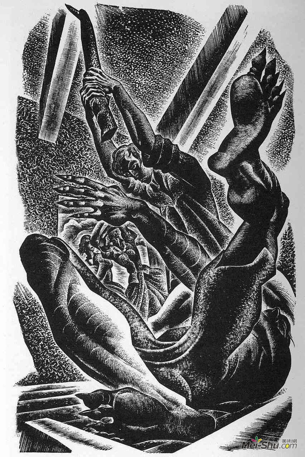 林德·沃德(Lynd Ward)高清作品《玛丽雪莱。弗兰肯斯坦》
