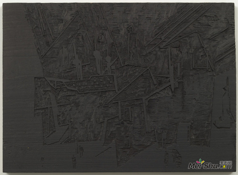 莱昂内尔·法宁格(Lyonel Feininger)高清作品《Woodblock for The Harbor (Hafen)》