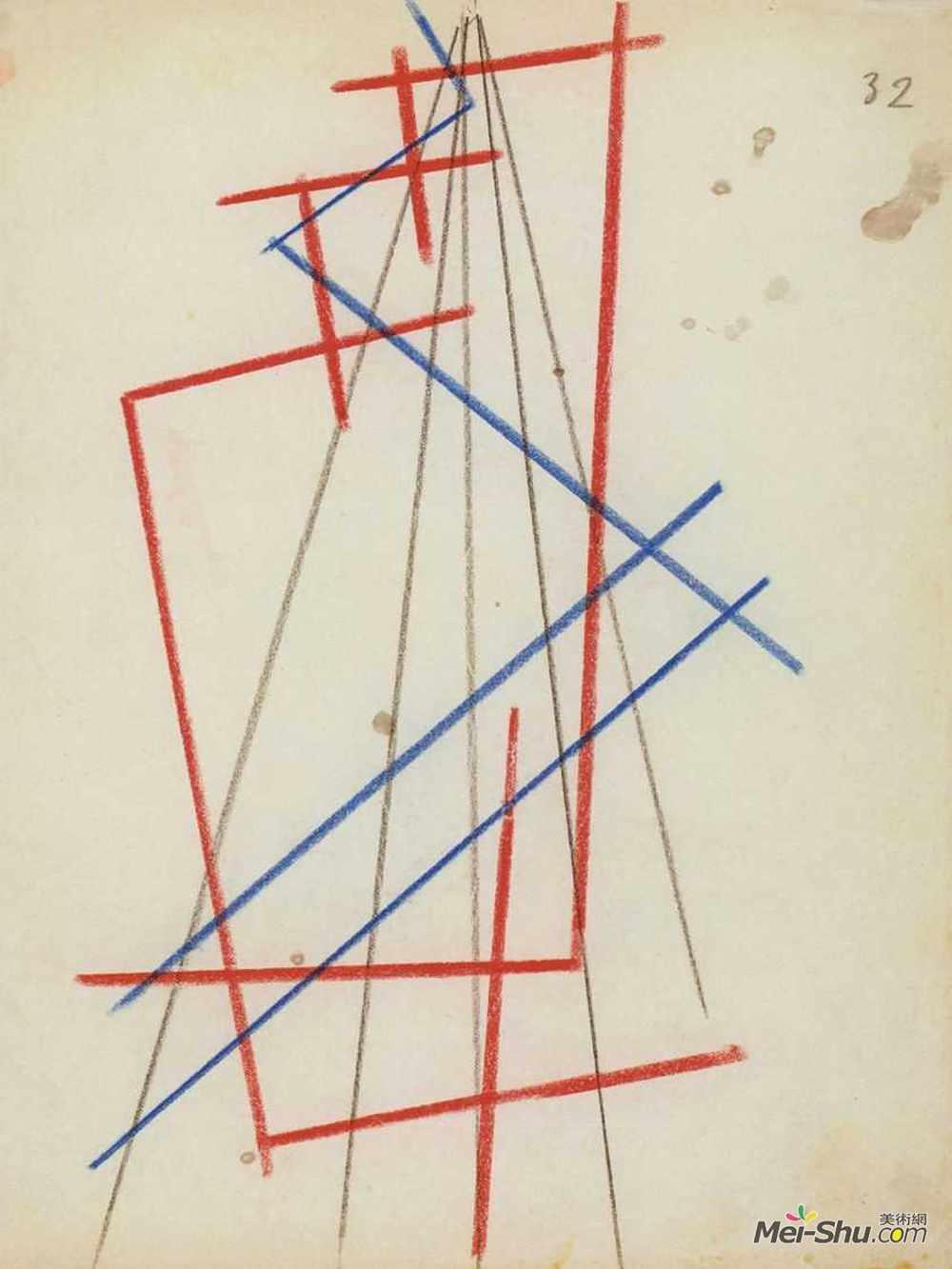 柳博芙·波波娃(Lyubov Popova)高清作品《空间力量建设》