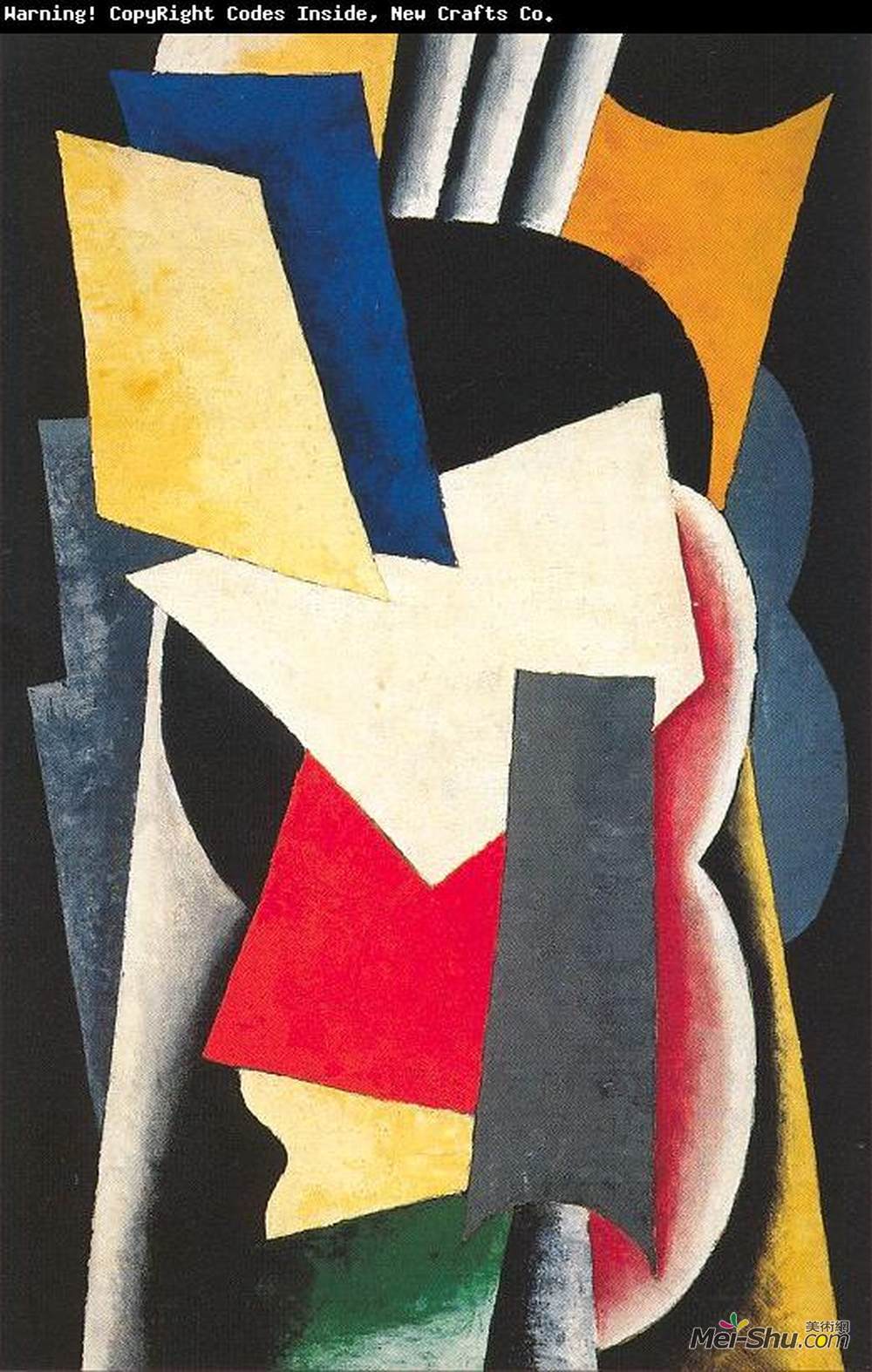 柳博芙·波波娃(Lyubov Popova)高清作品《静物与乐器》