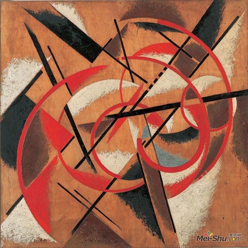 柳博芙·波波娃(Lyubov Popova)高清作品《空间力量建设》