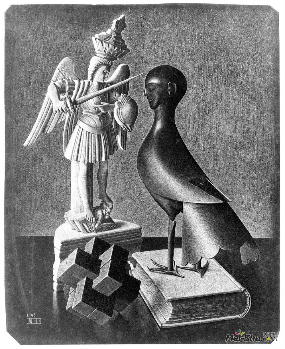 莫里兹·柯尼利斯·艾雪(M.C. Escher)高清作品《静物》