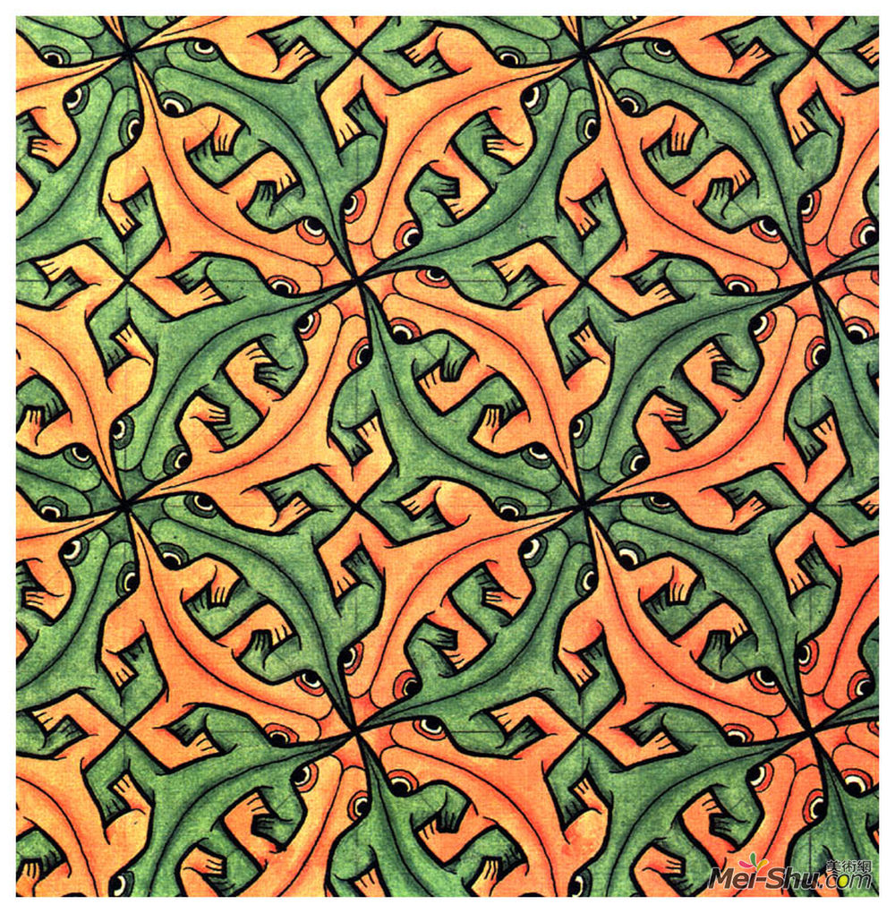 莫里兹·柯尼利斯·艾雪(M.C. Escher)高清作品《蜥蜴2》