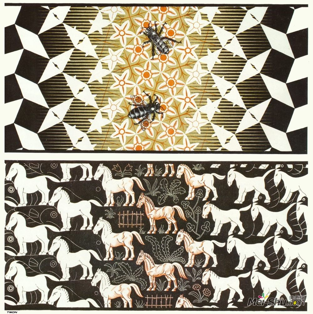 莫里兹·柯尼利斯·艾雪(M.C. Escher)高清作品《蜕变Ⅲ》