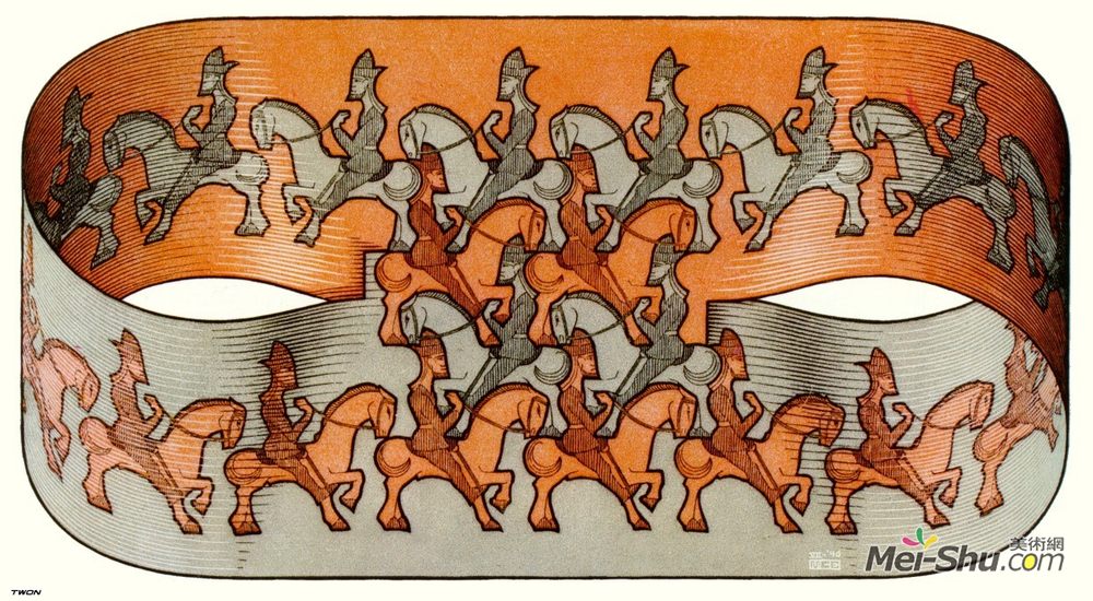 莫里兹·柯尼利斯·艾雪(M.C. Escher)高清作品《骑兵》