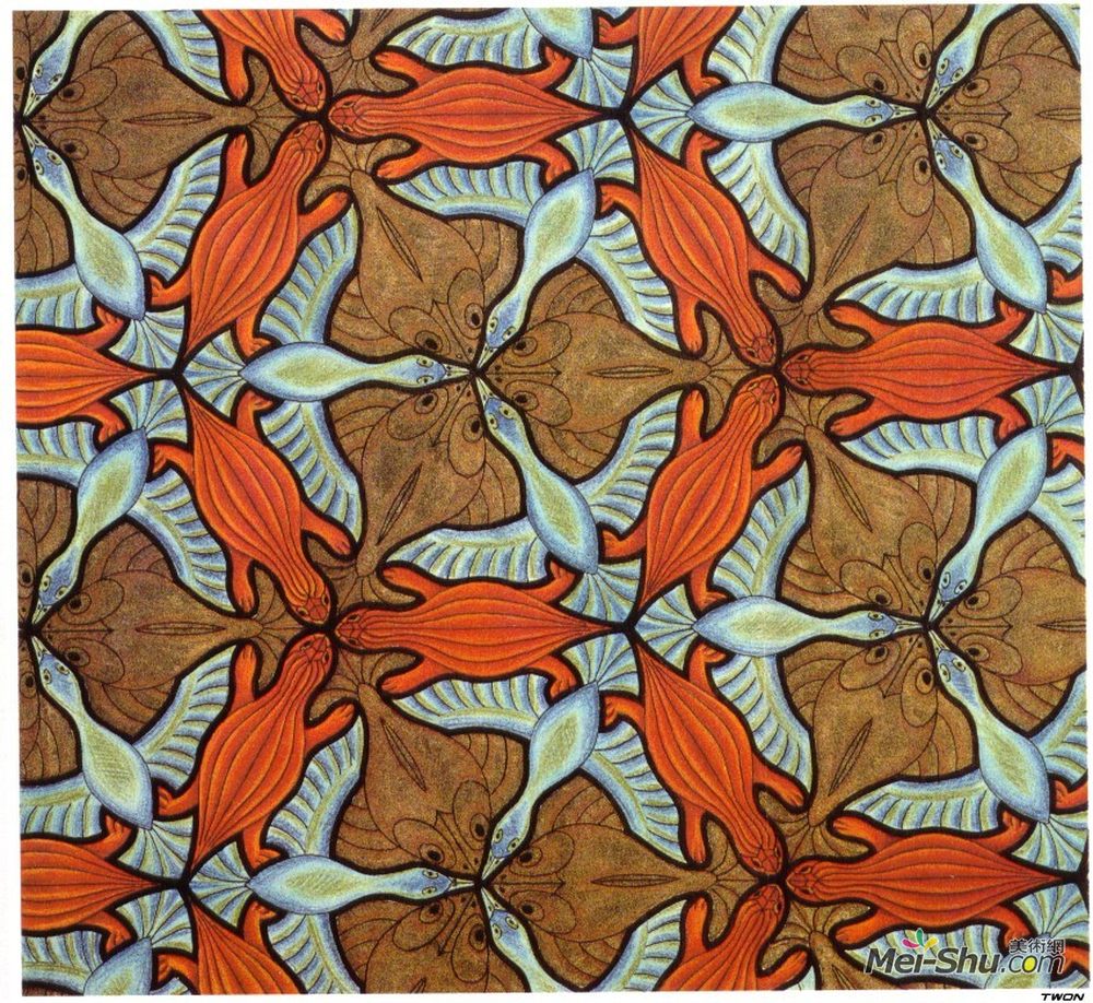 莫里兹·柯尼利斯·艾雪(M.C. Escher)高清作品《对称图》