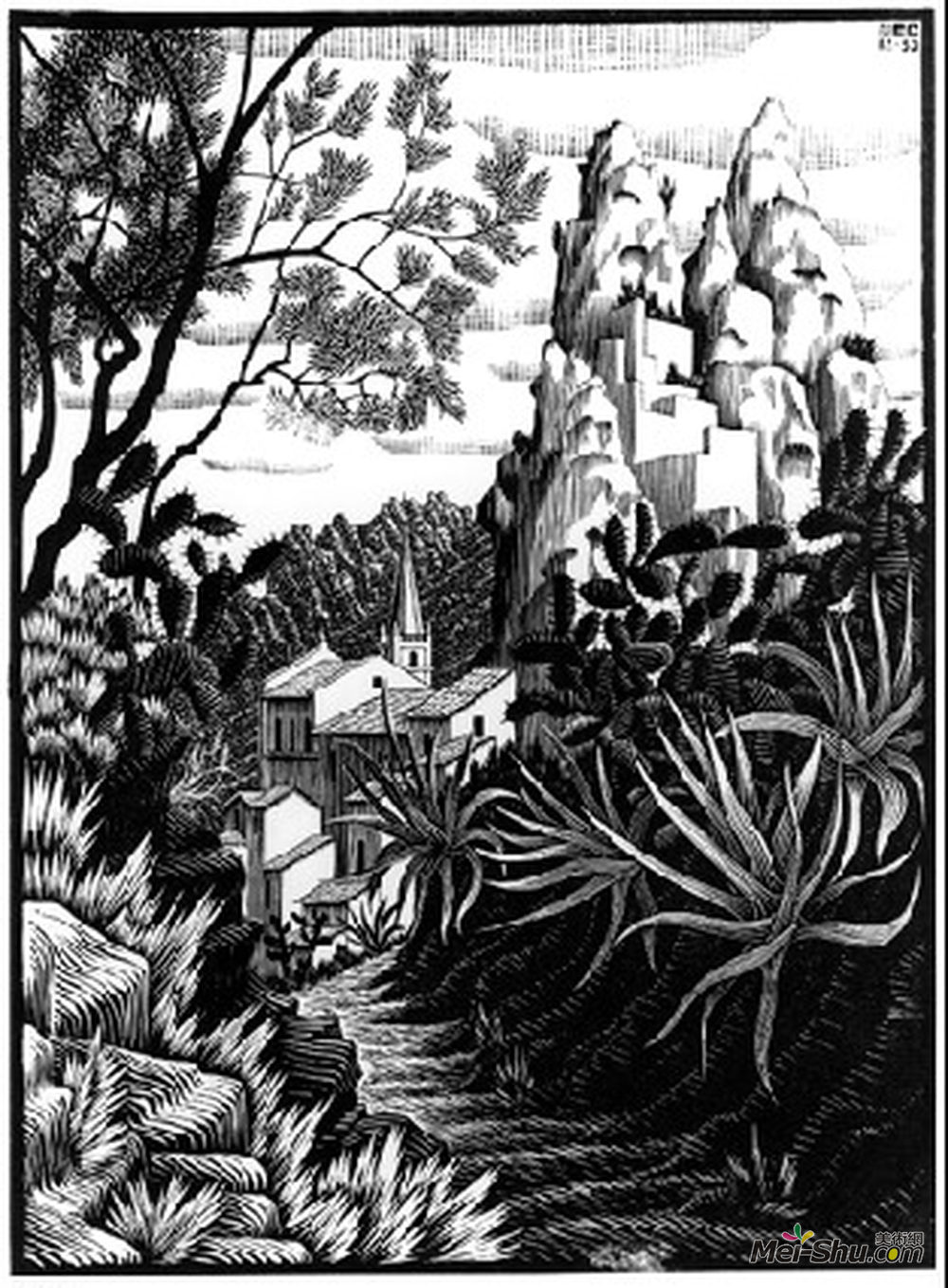 莫里兹·柯尼利斯·艾雪(M.C. Escher)高清作品《未检测到》