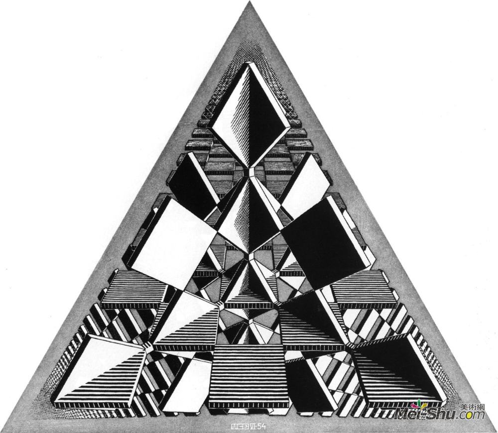 莫里兹·柯尼利斯·艾雪(M.C. Escher)高清作品《三相交平面》