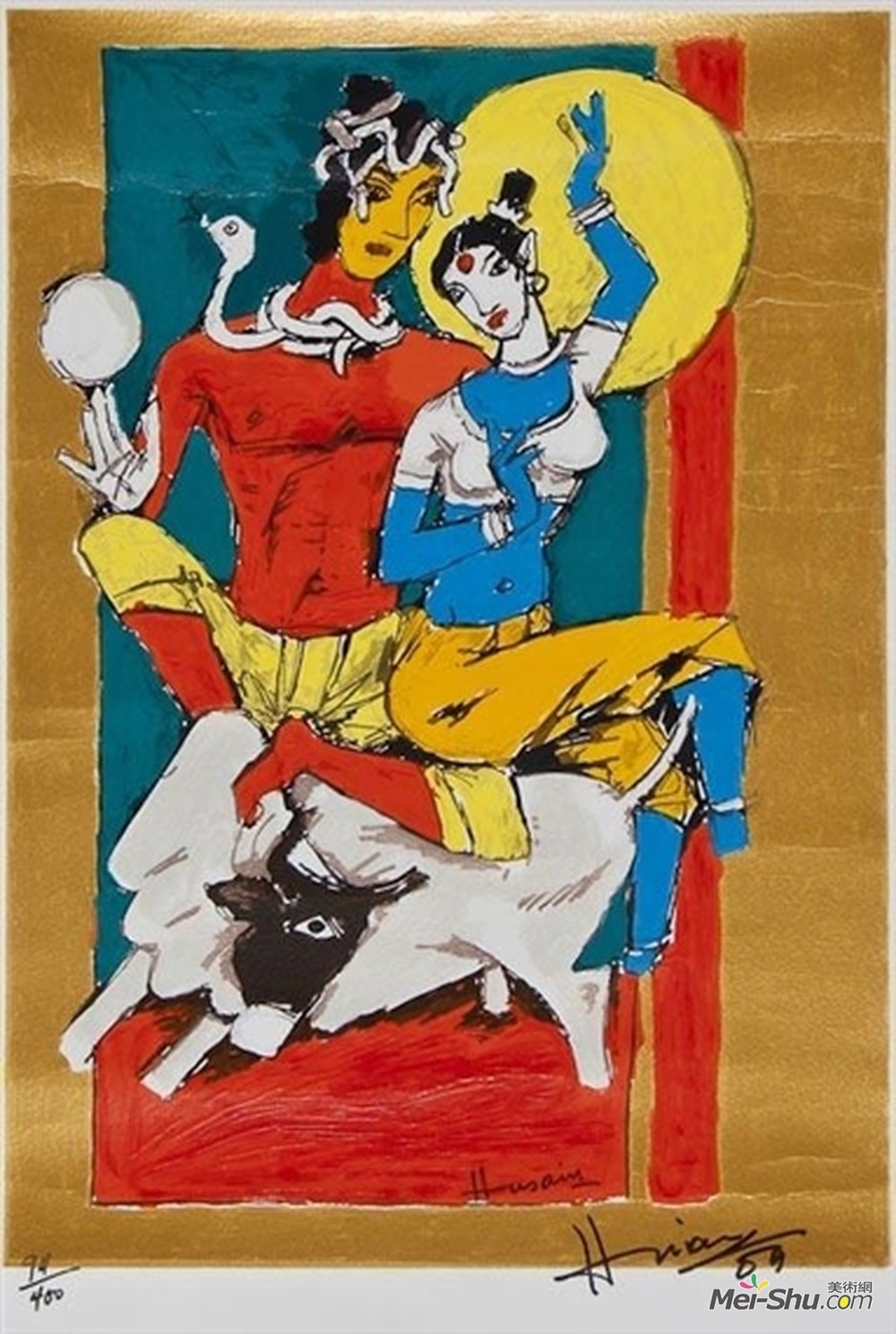 胡森(M.F. Husain)高清作品《无题》