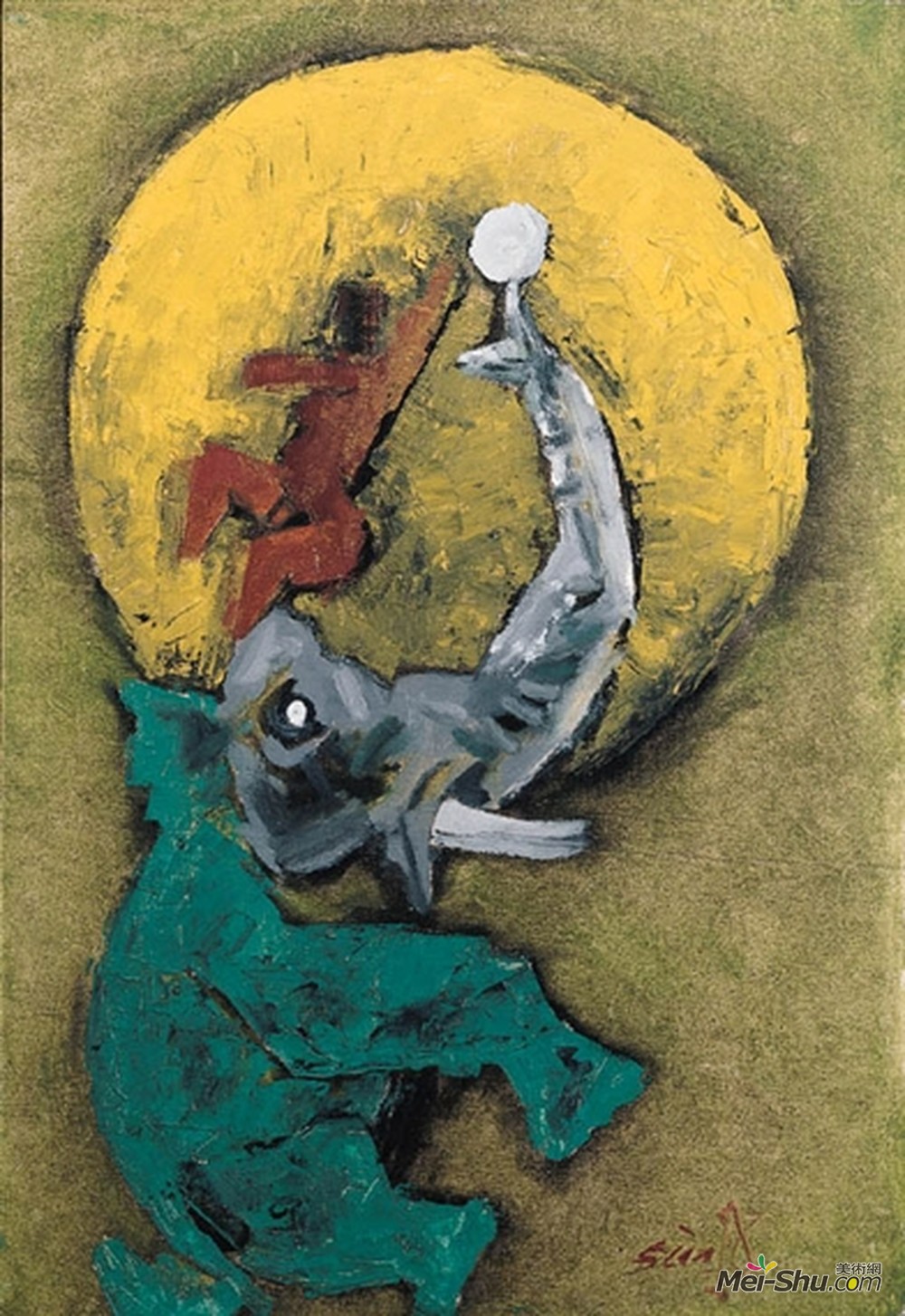 胡森(M.F. Husain)高清作品《加加阿米尼》