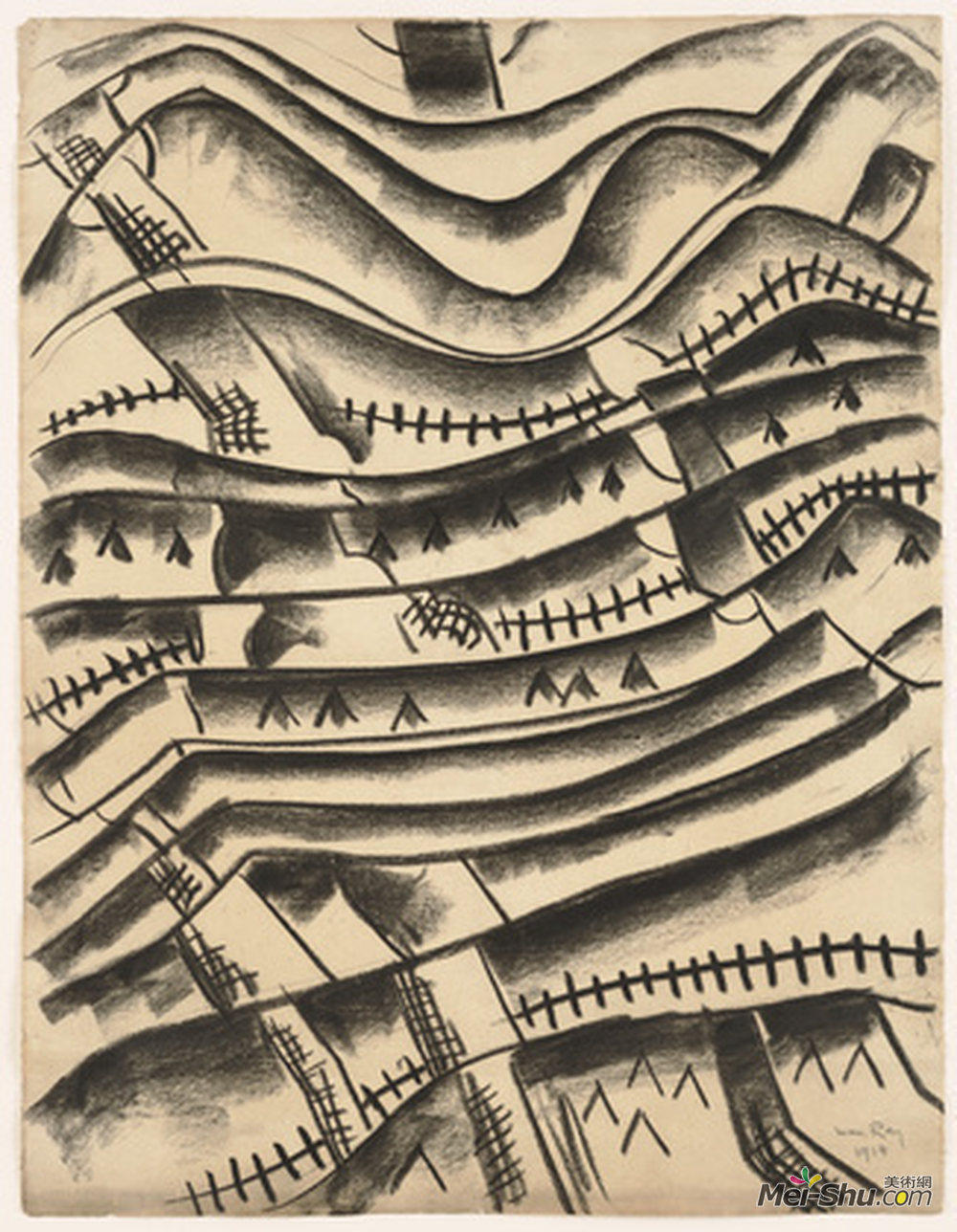 曼·雷(Man Ray)高清作品《里奇菲尔德景观》