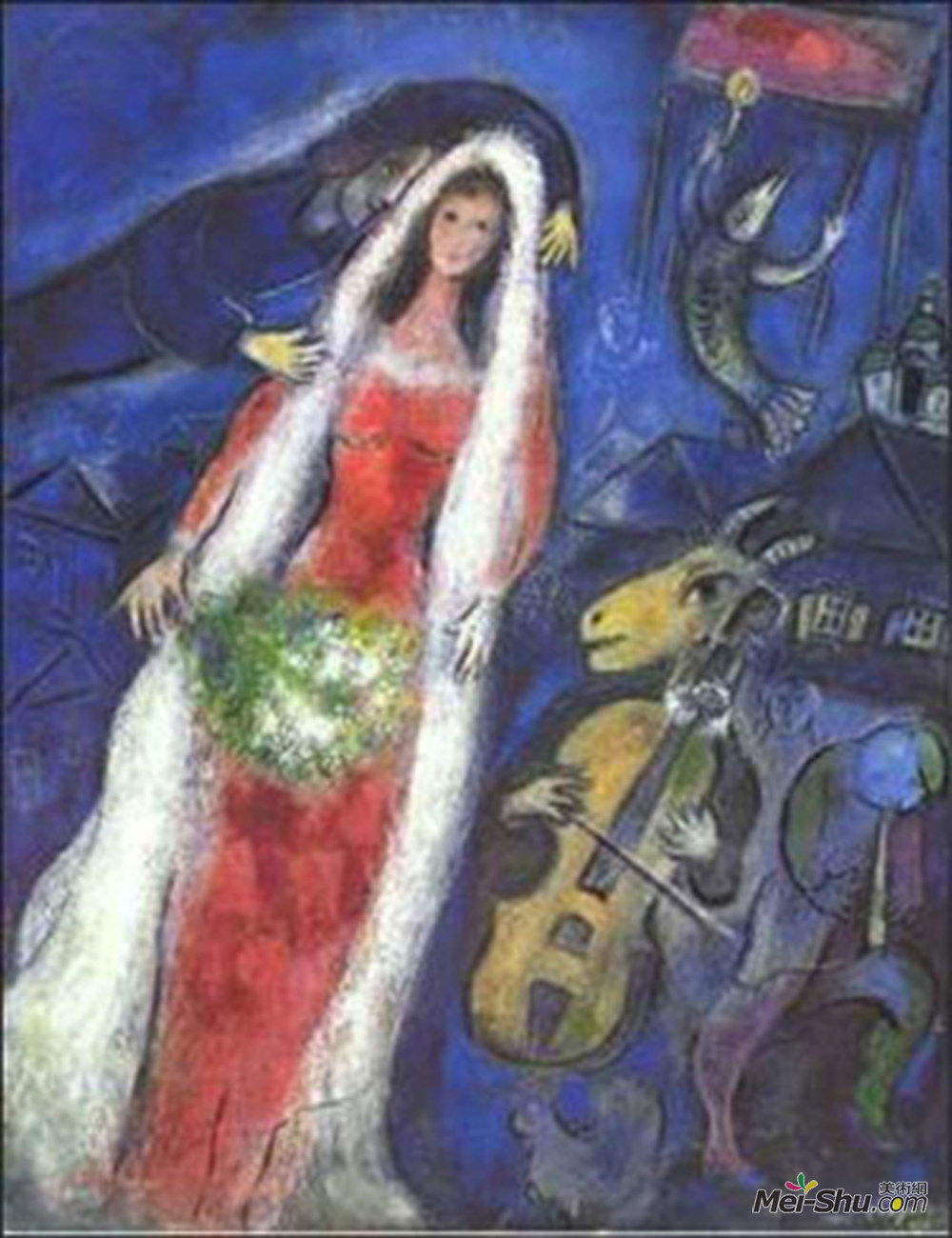 马克·夏加尔(Marc Chagall)高清作品《La Mari&ée》