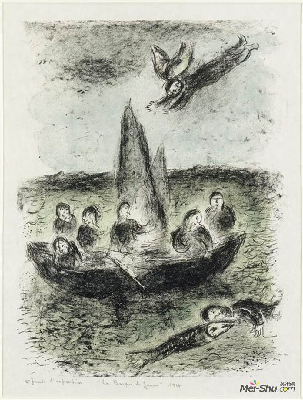 马克·夏加尔(Marc Chagall)高清作品《乔纳的船》